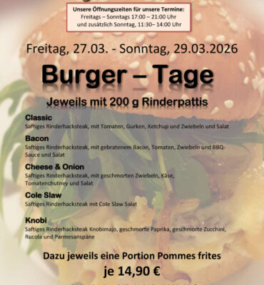 Burger-Tage